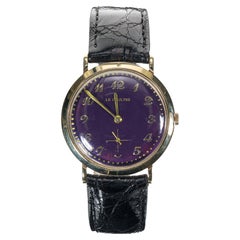 Orologio da polso LeCoultre in oro giallo con quadrante colorato personalizzato