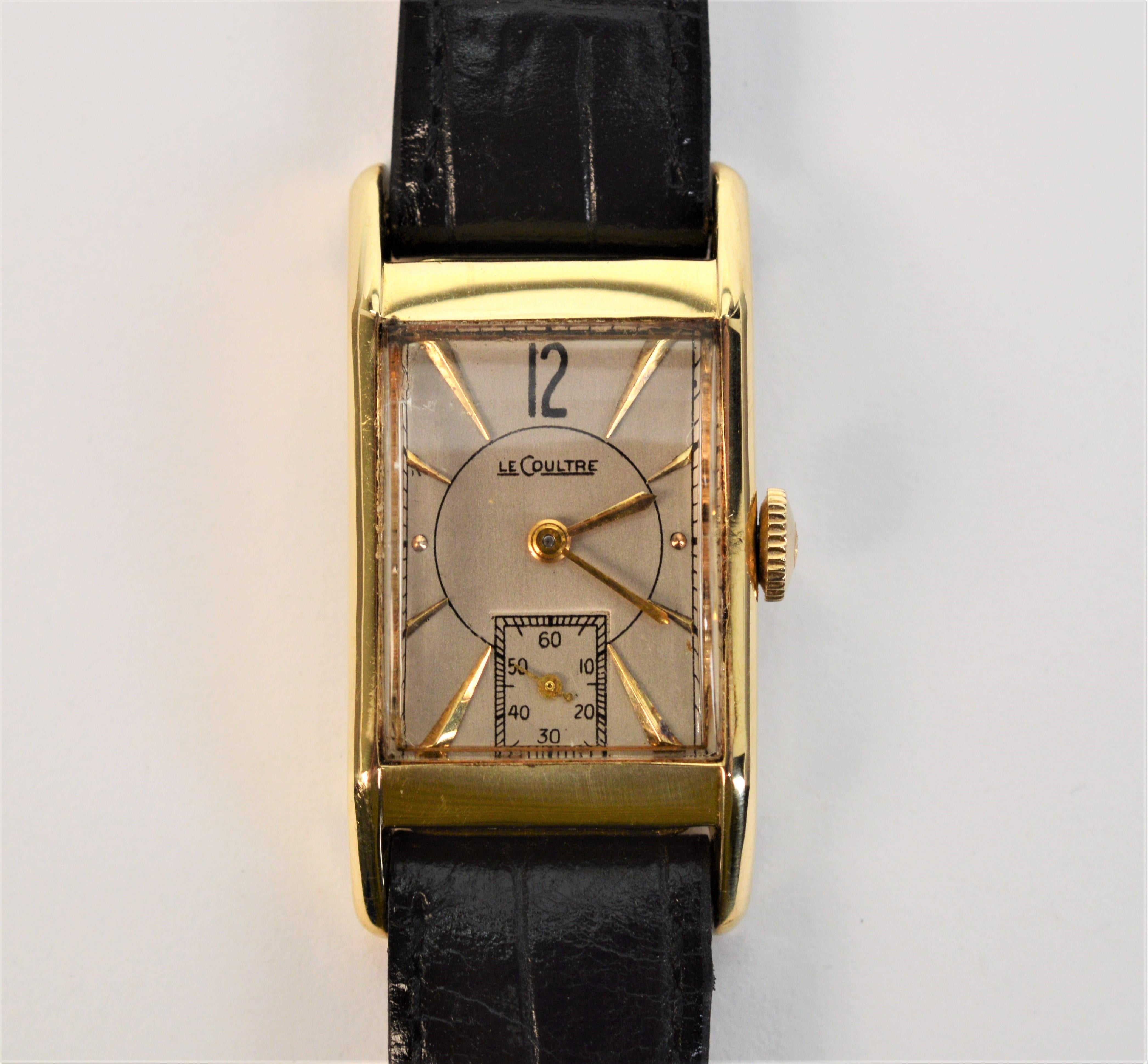 LeCoutre 14 Karat Yellow Gold Wrist Watch 175    3