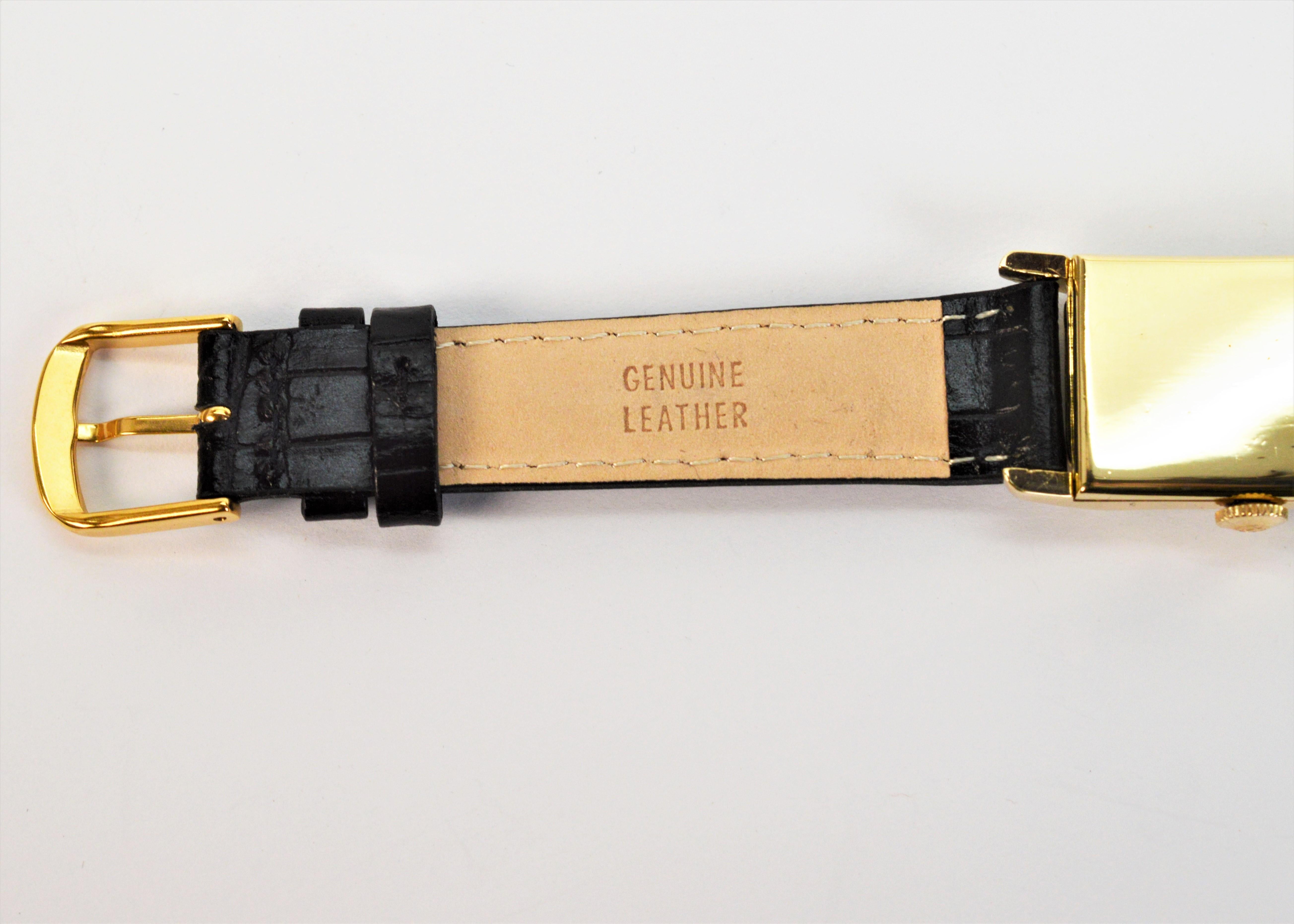 LeCoutre 14 Karat Yellow Gold Wrist Watch 175    In Good Condition In Mount Kisco, NY