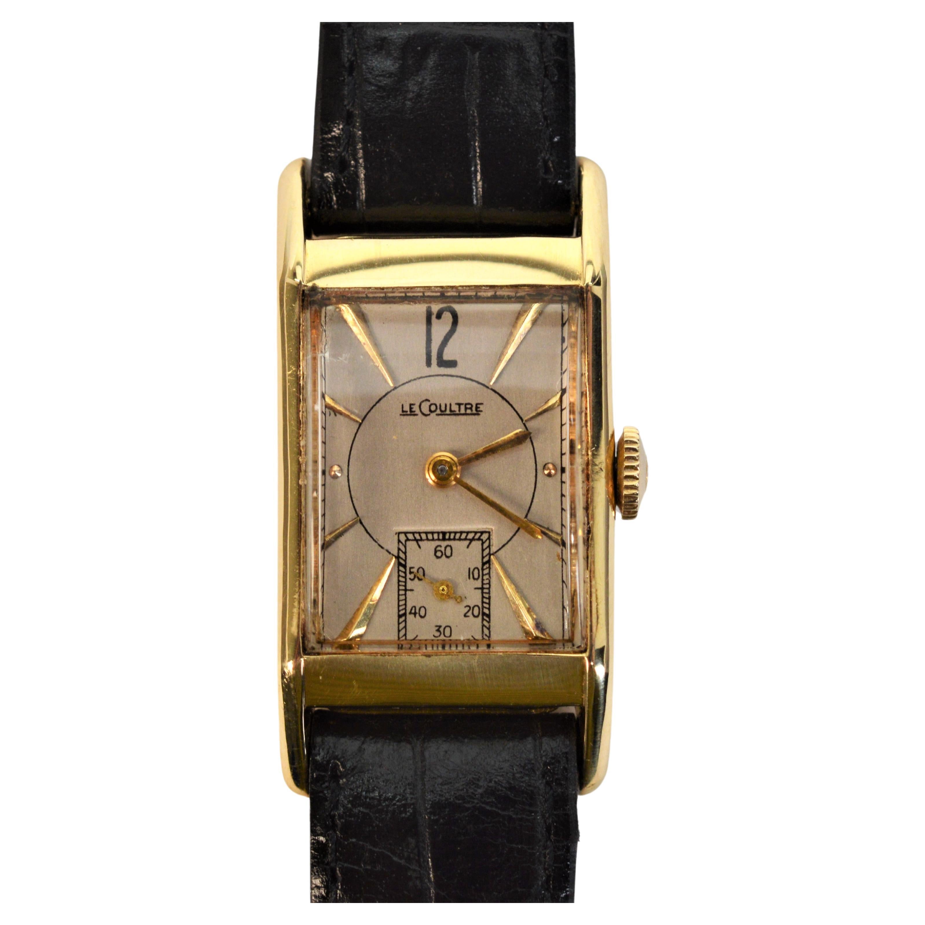 LeCoutre 14 Karat Yellow Gold Wrist Watch 175   