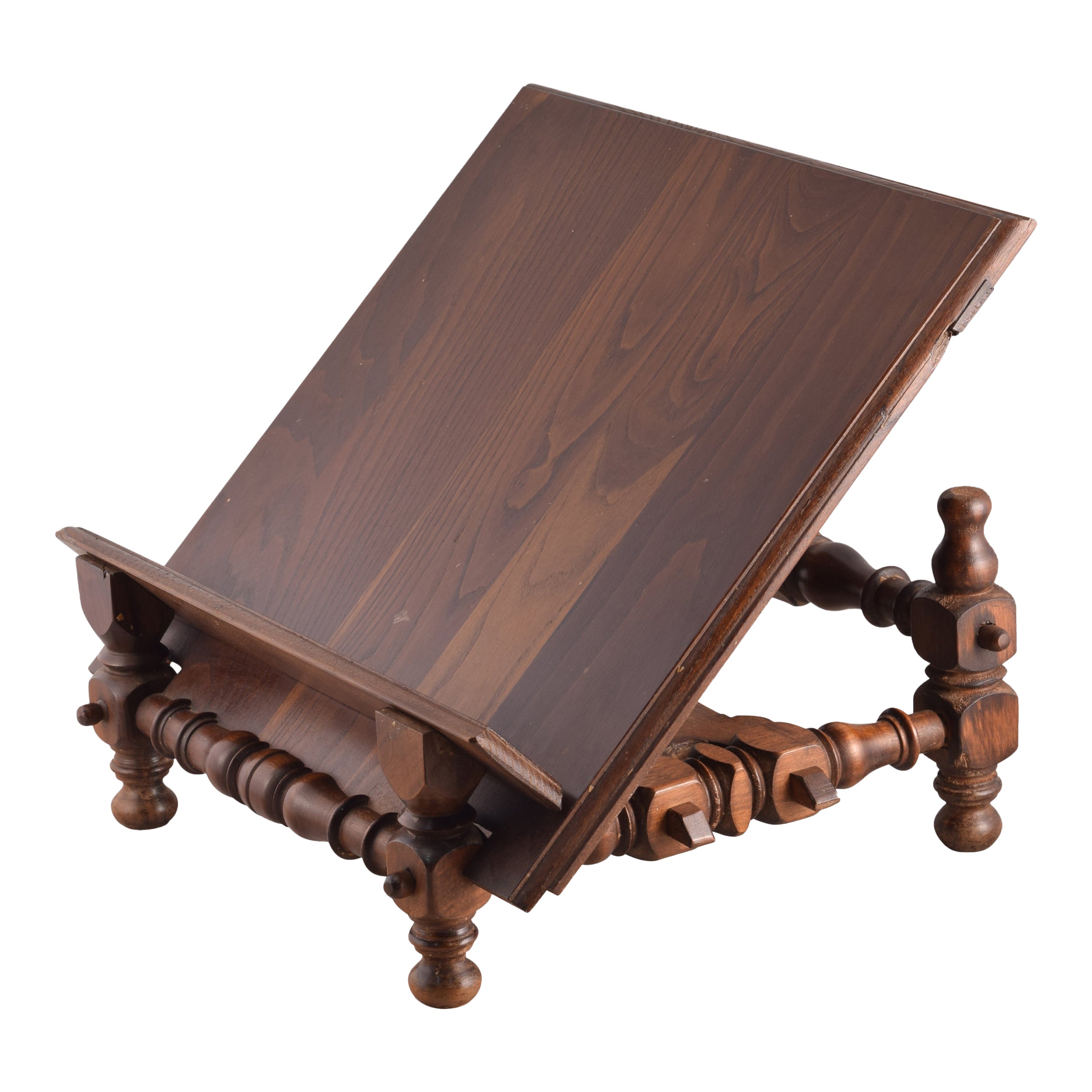 Lectern. Carved and turned wood. 20th century.
