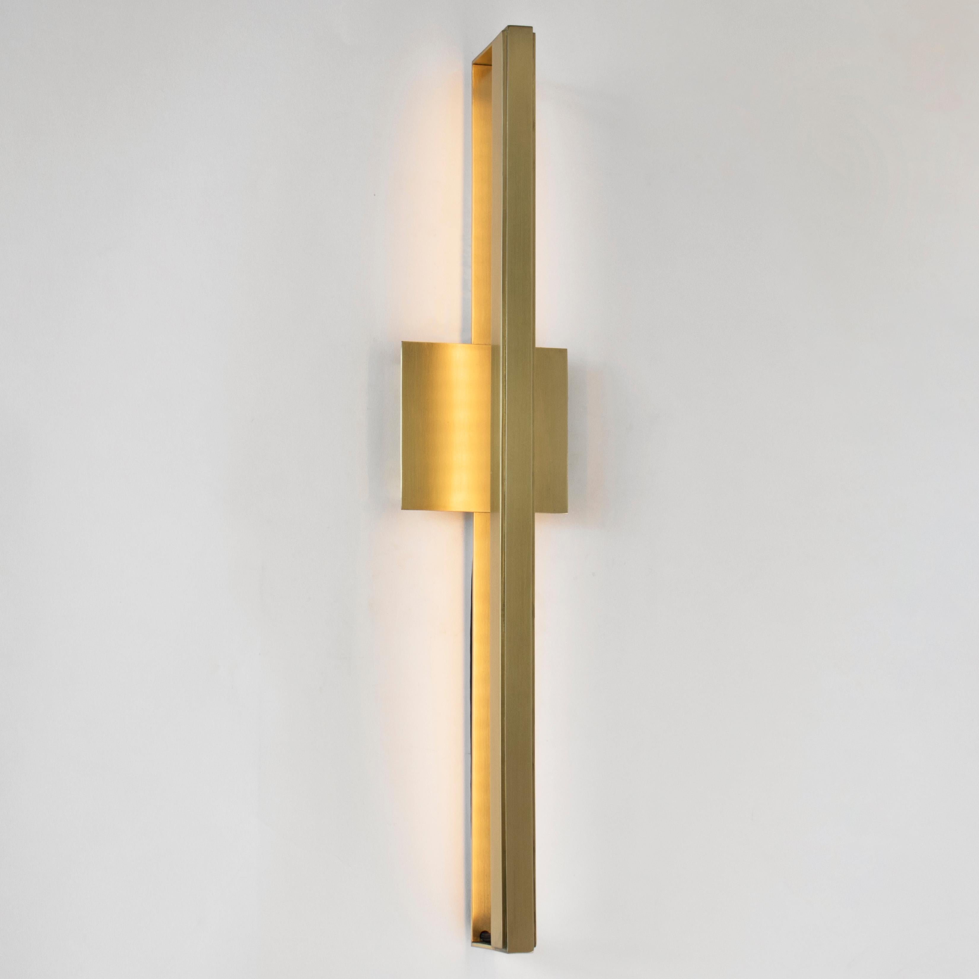 Steel LED Bar Wall Sconce, 26 Inch For Sale