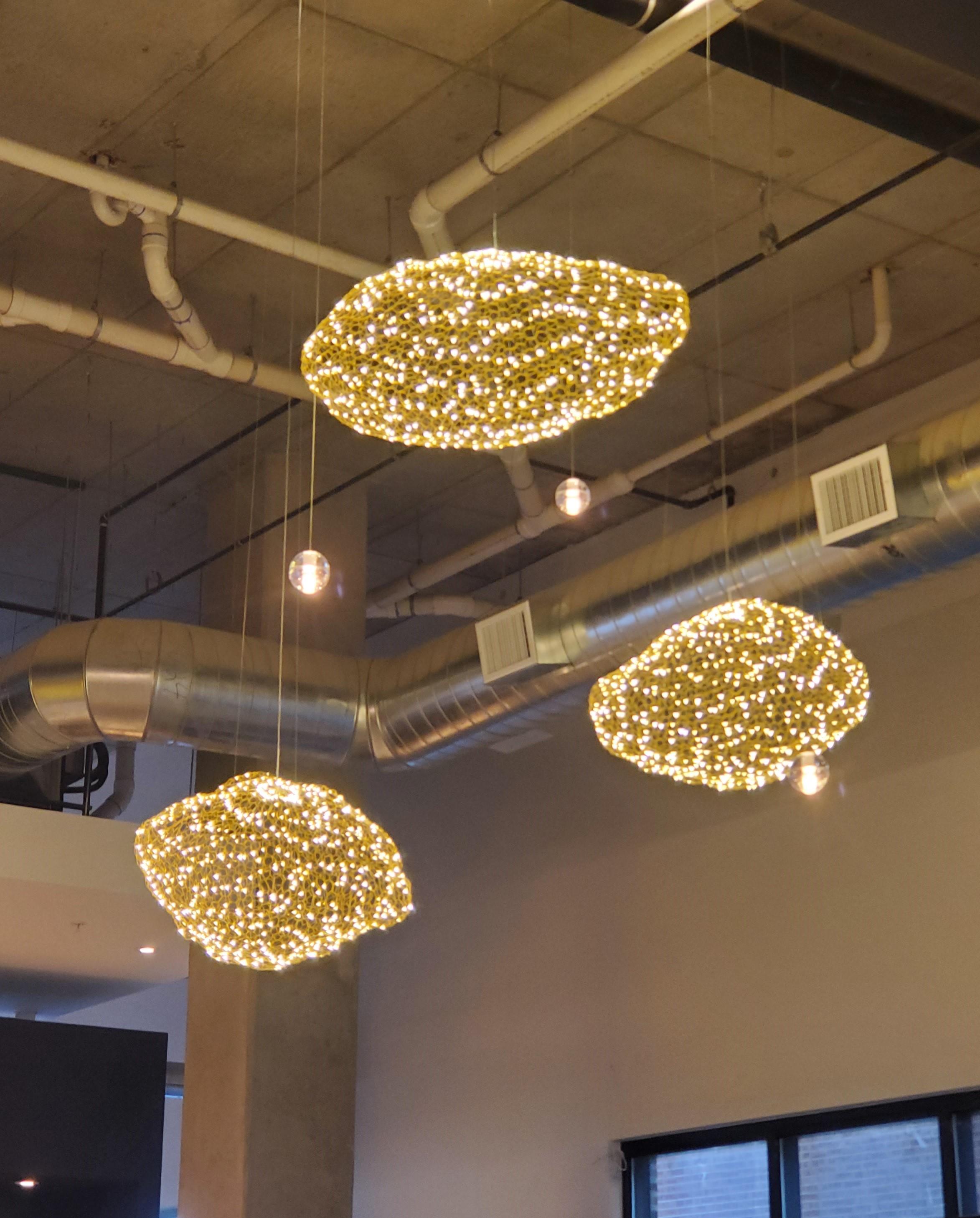 Modern LED Cloud Chandelier Small For Sale