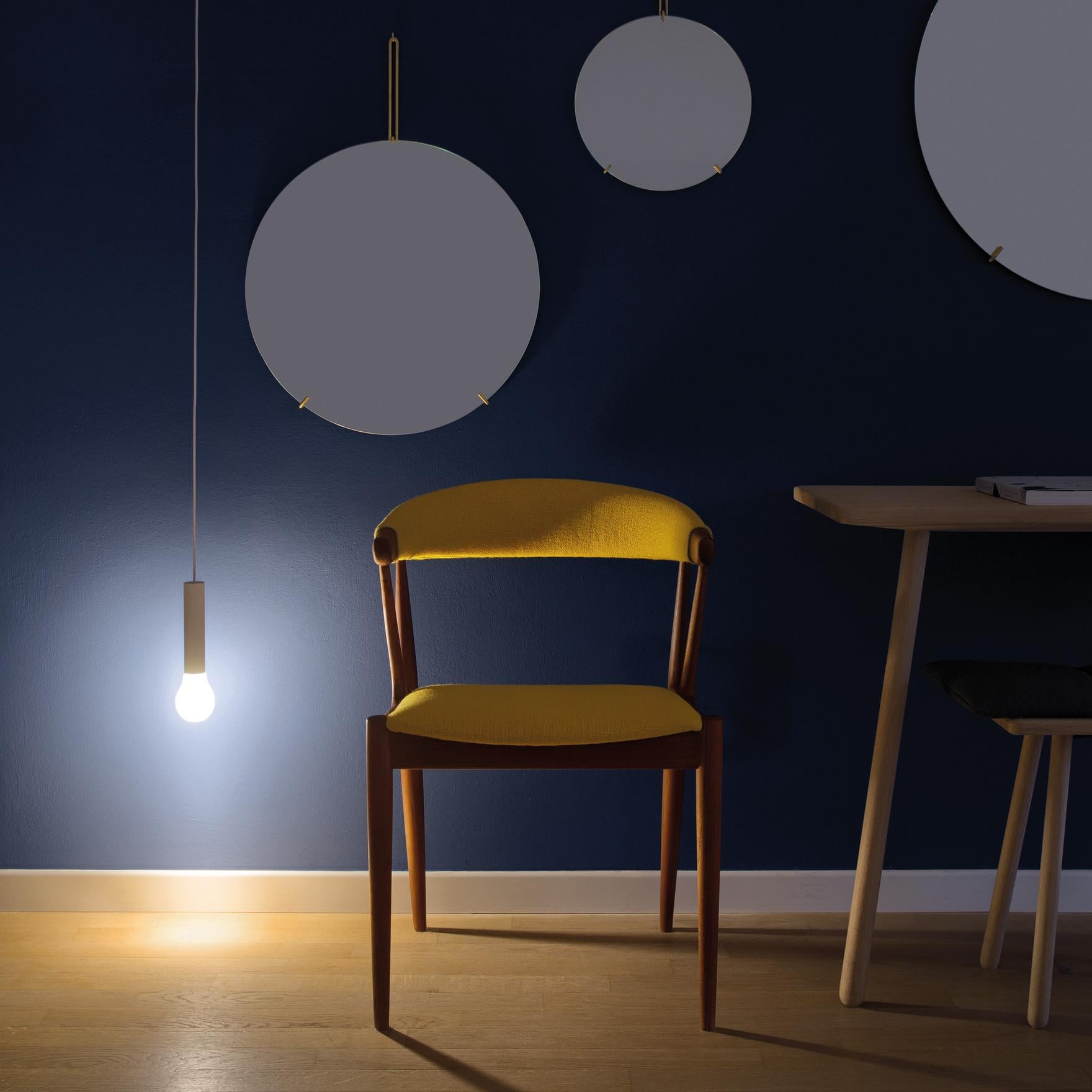 Contemporary LED IS MORE pendant lamp in matt white by Davide Gropp For Sale