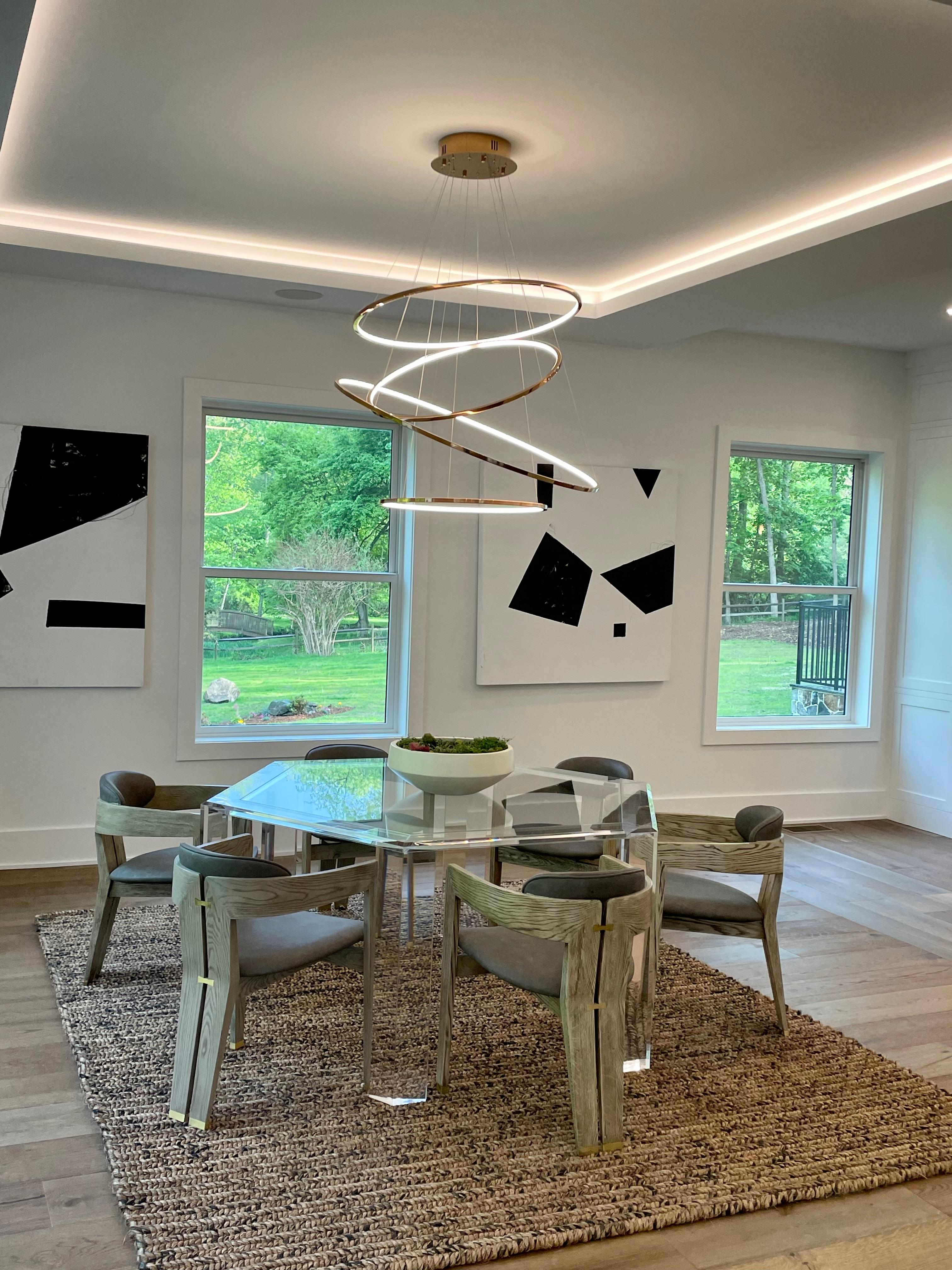 modern swirl led ceiling light