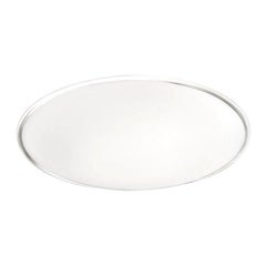 LED Wall/Ceiling Flush Mount in Crystal-White Glass 1300lm, Aurora by Vistosi