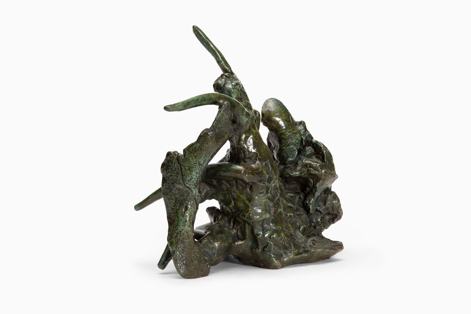 Fin du 20e siècle Figurine en bronze Ruben Nakian « Leda and the Swan » (Leda et le cygne), édition limitée   en vente