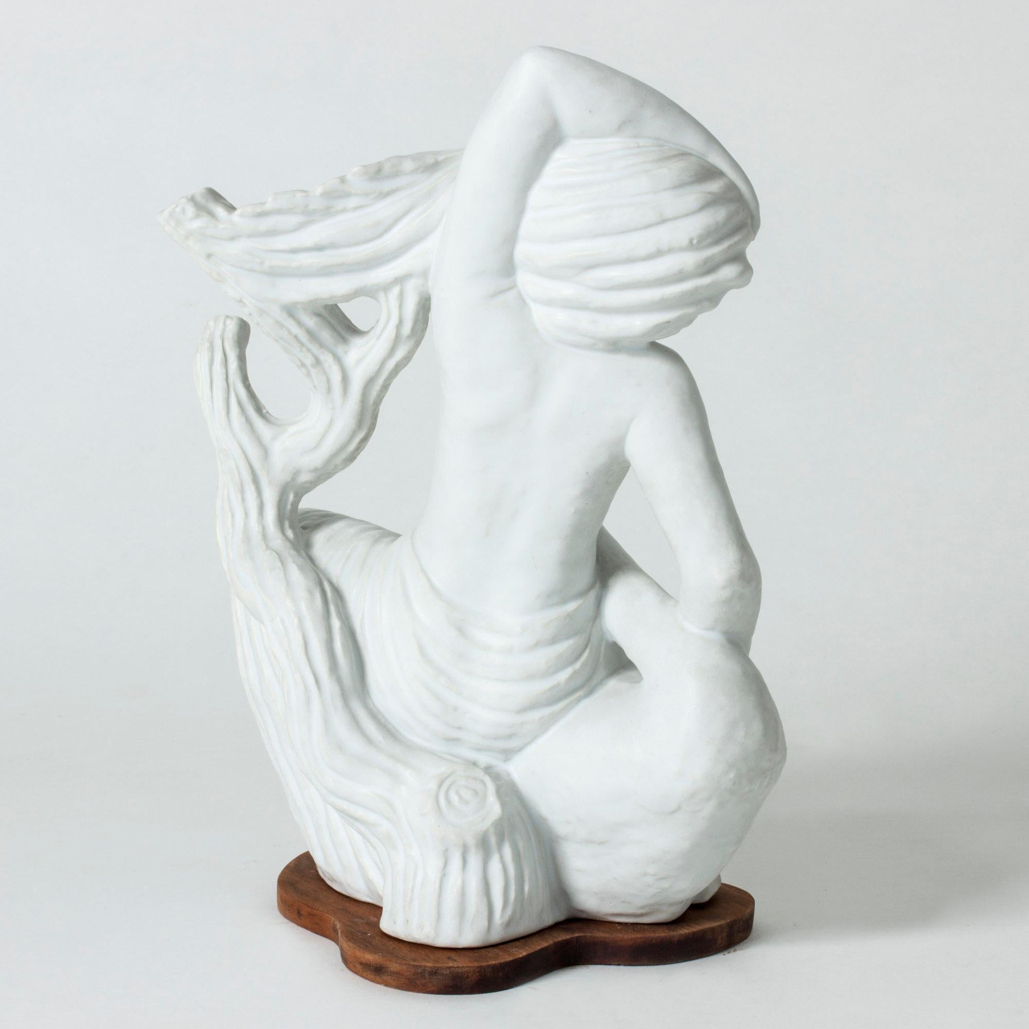 Suédois Sculpture « Léda et le cygne » de Stig Lindberg pour Gustavsberg en vente
