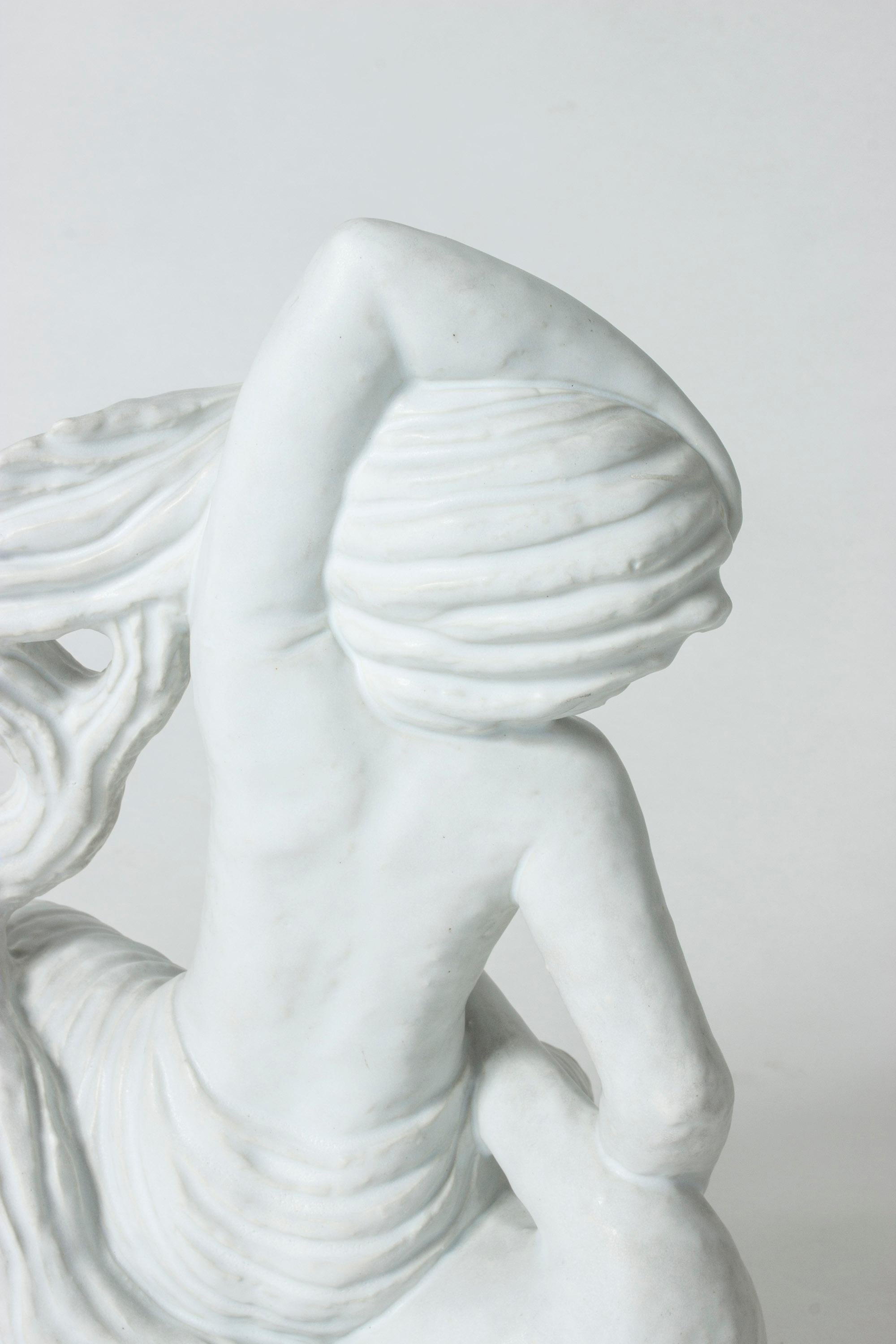 Grès Sculpture « Léda et le cygne » de Stig Lindberg pour Gustavsberg en vente