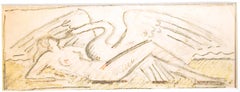 "Leda and the Swan", Two Art Deco Studies by William Hunt Diederich