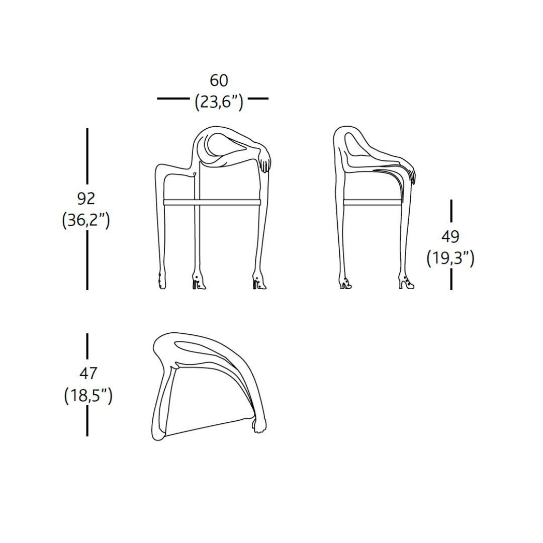 Stuhl aus Messing Modell 