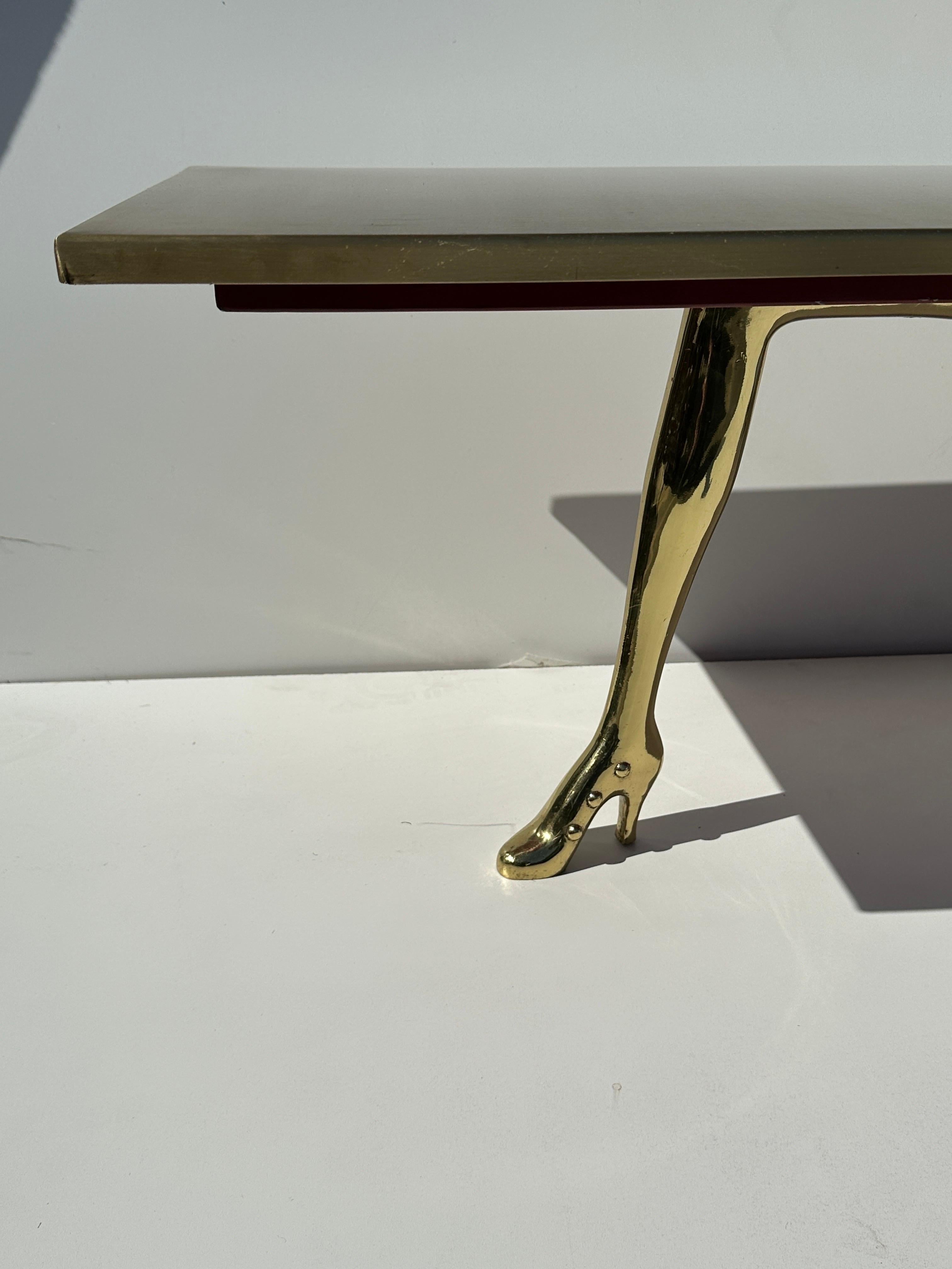 Spanish LEDA Brass Coffee Table by Salvador Dali For Sale