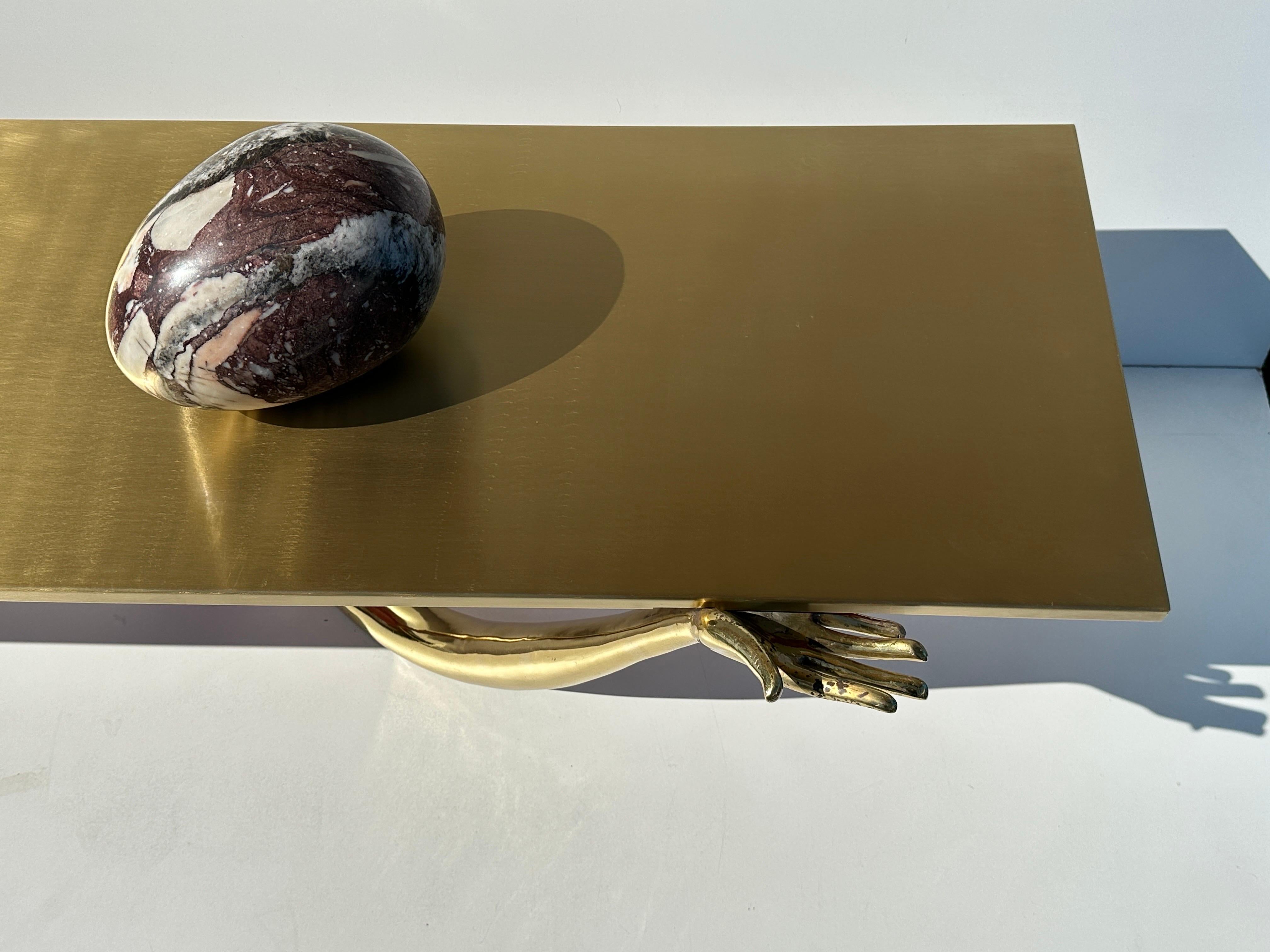 Table basse en laiton LEDA de Salvador Dali en vente 3