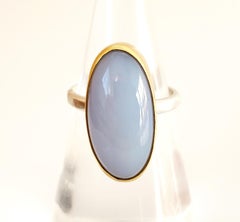 Leda Jewel Co Lavender Chalcedony Cabochon Ring