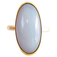 Leda Jewel Co Lavender Chalcedony Cabochon Ring