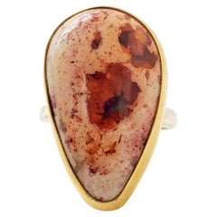 Leda Jewel Co Mexican Cantera Fire Opal Ring