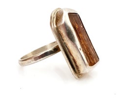 Leda Jewel Co Raw Imperial Topaz Crystal Ring