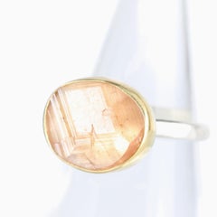 Leda Jewel Co Surface Cut Hessonite Garnet Ring
