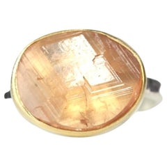Leda Jewel Co Surface Cut Hessonite Garnet Ring