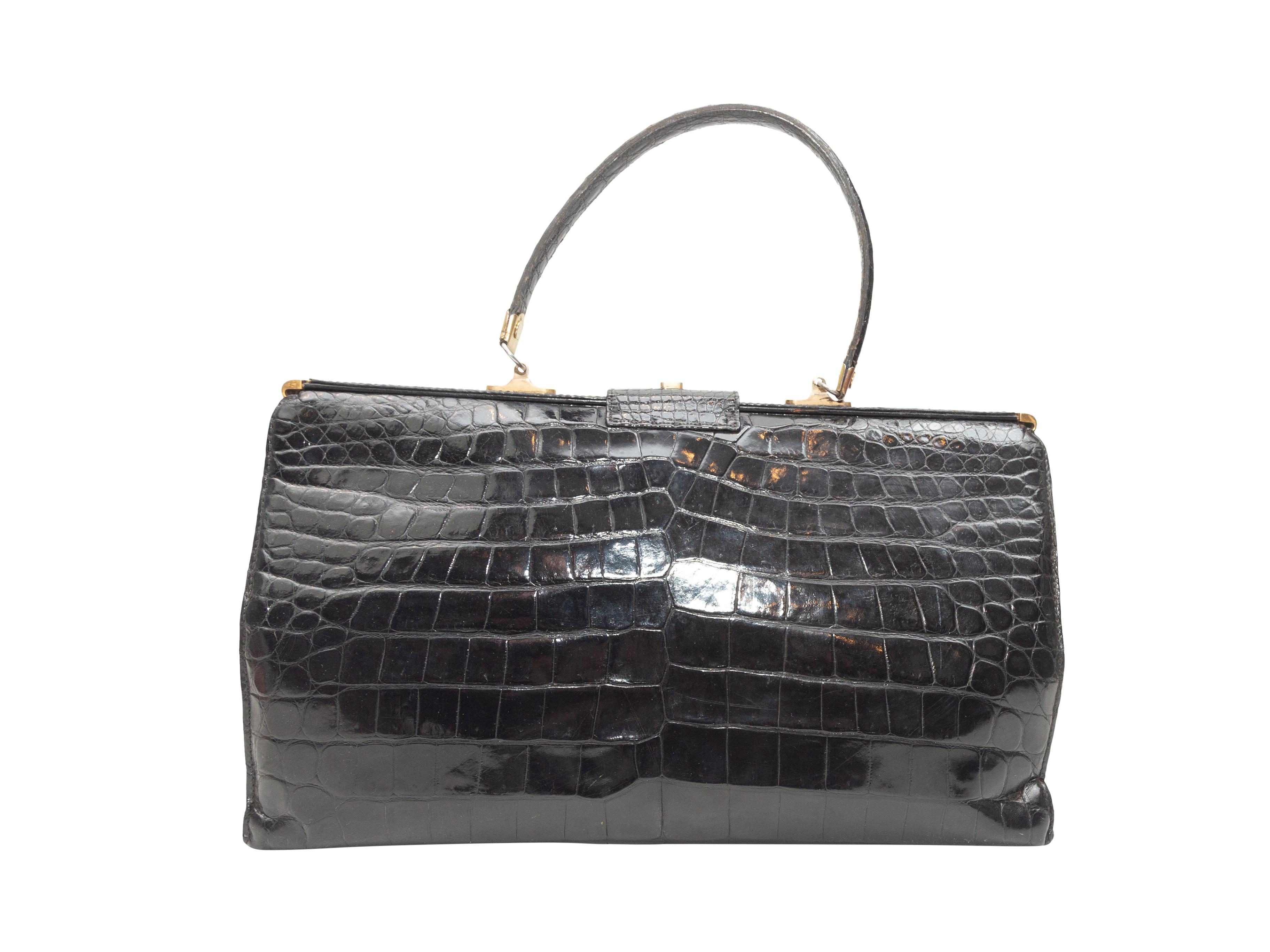 Lederer Black Crocodile Handbag 2