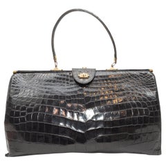 Lederer Black Crocodile Handbag