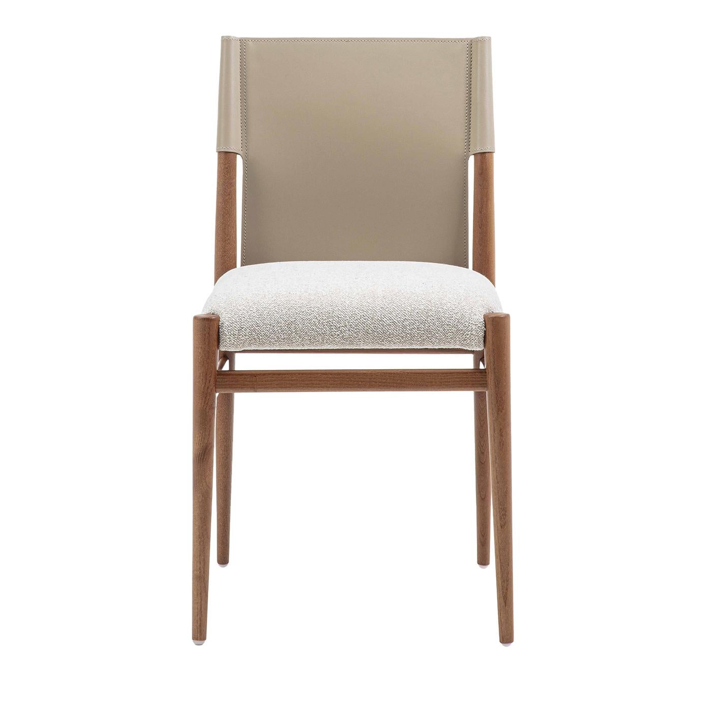 Cuir Chaise Ledermann en cuir beige d'Enrico Pellizzoni en vente