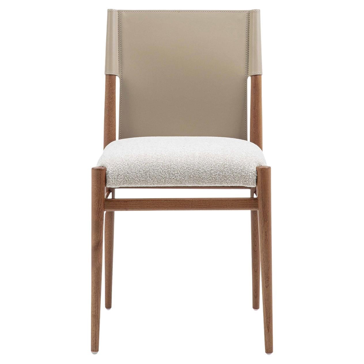 Ledermann Beige Leather Chair by Enrico Pellizzoni