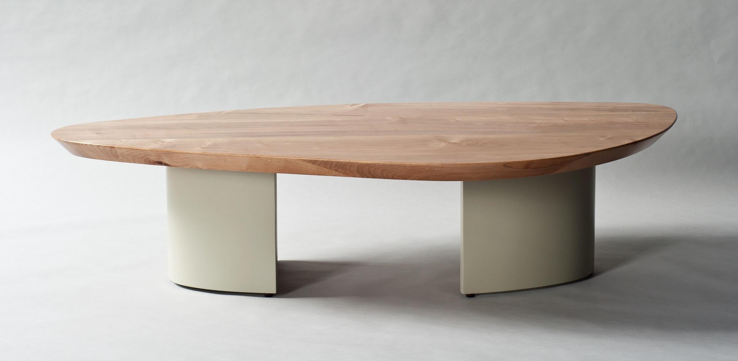 Mid-Century Modern Floor Model - Ledge Coffee Table by DeMuro Das in Solid Maple & Pebble Grey Base