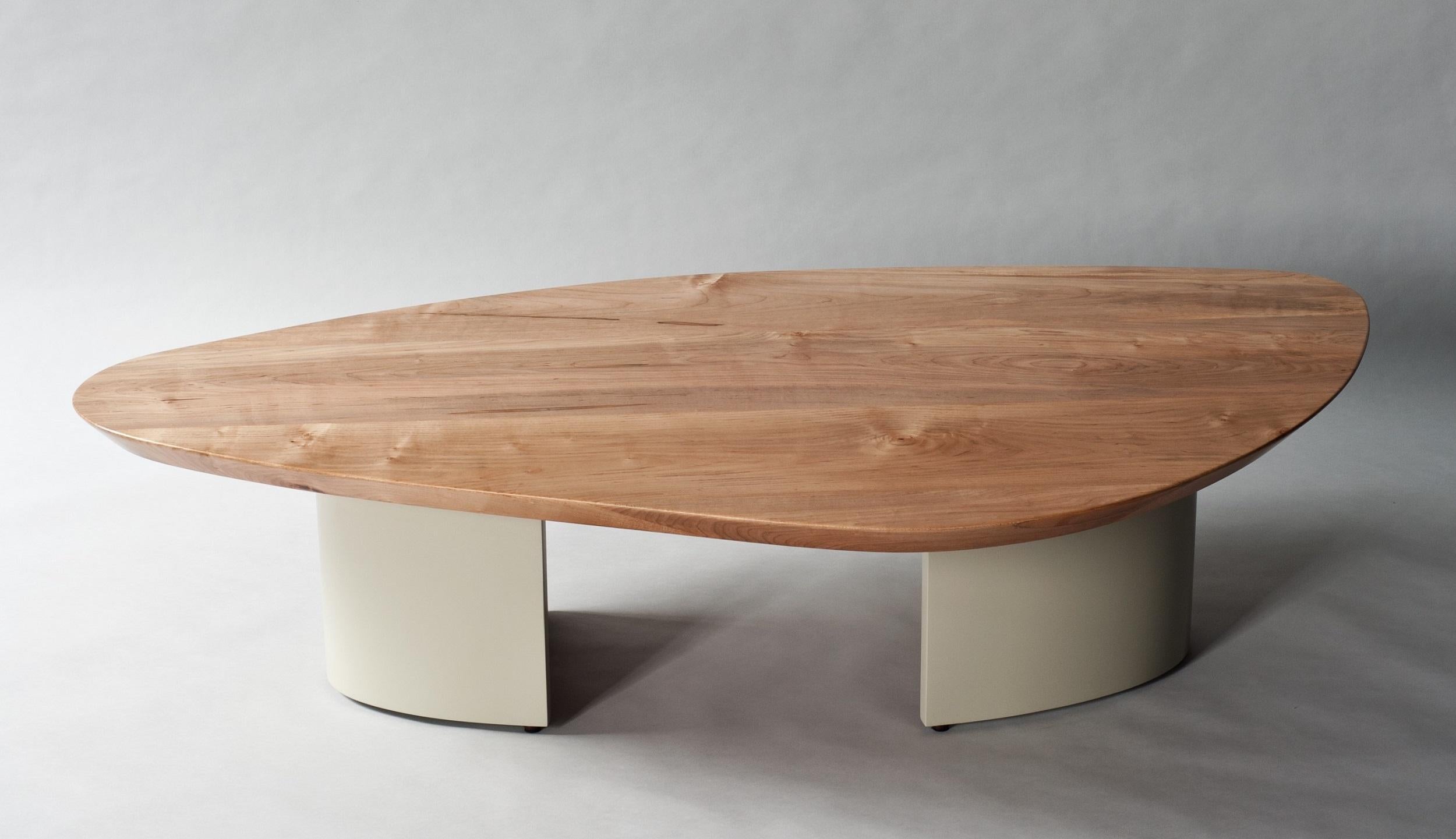 Indian Floor Model - Ledge Coffee Table by DeMuro Das in Solid Maple & Pebble Grey Base