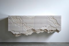 Consolle galleggiante Ledge (61") in Bone White di Simon Johns