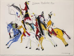 Ledger Art, "Sioux Medicine Men" by James Black 'Cheyenne'