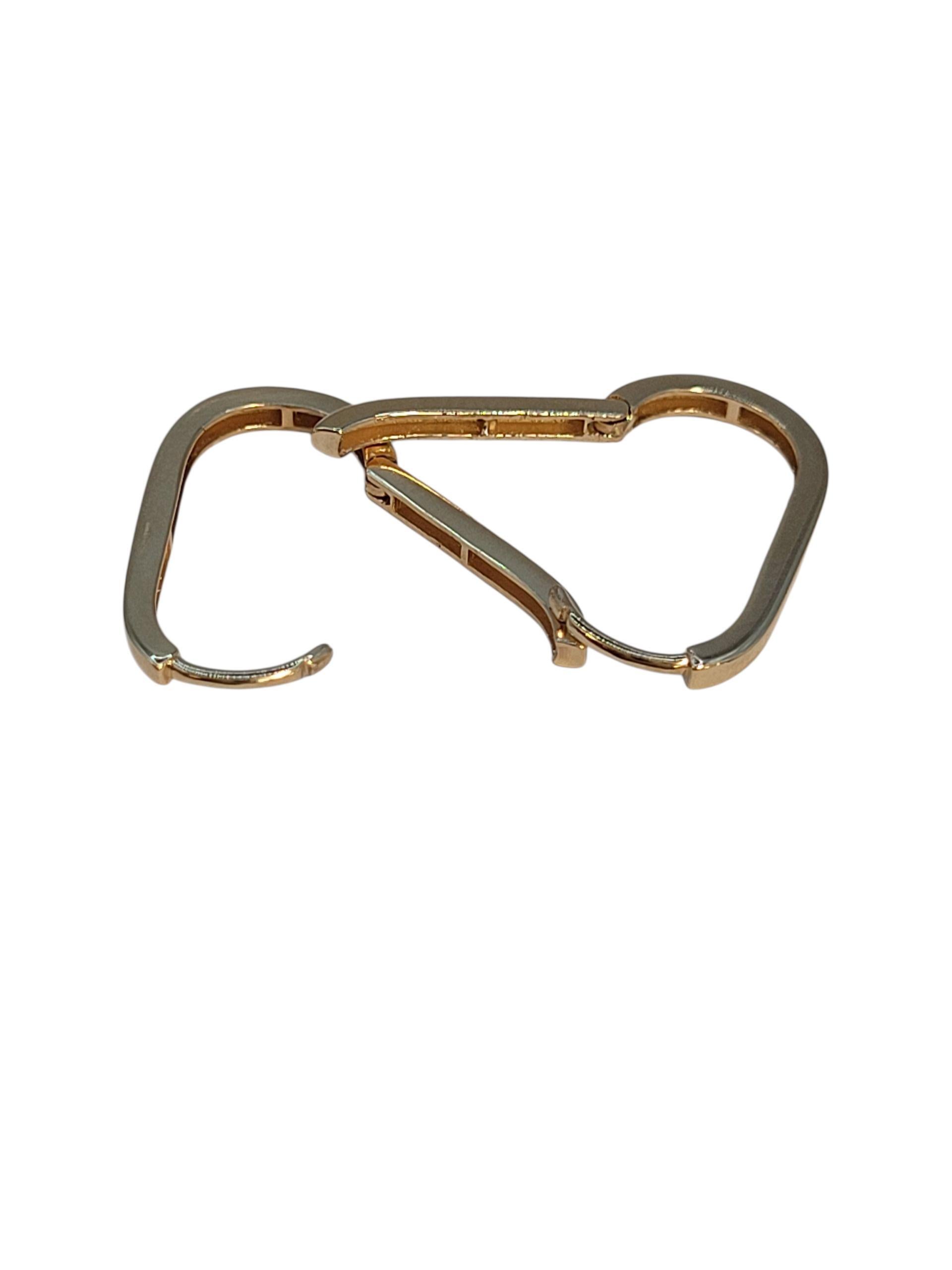 Lee Orecchini a cerchio ovali Paperclip in oro giallo 14k #23137 In condizioni buone in vendita a Washington Depot, CT