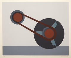 Gears, Minimalist Screenprint by Lee Adler