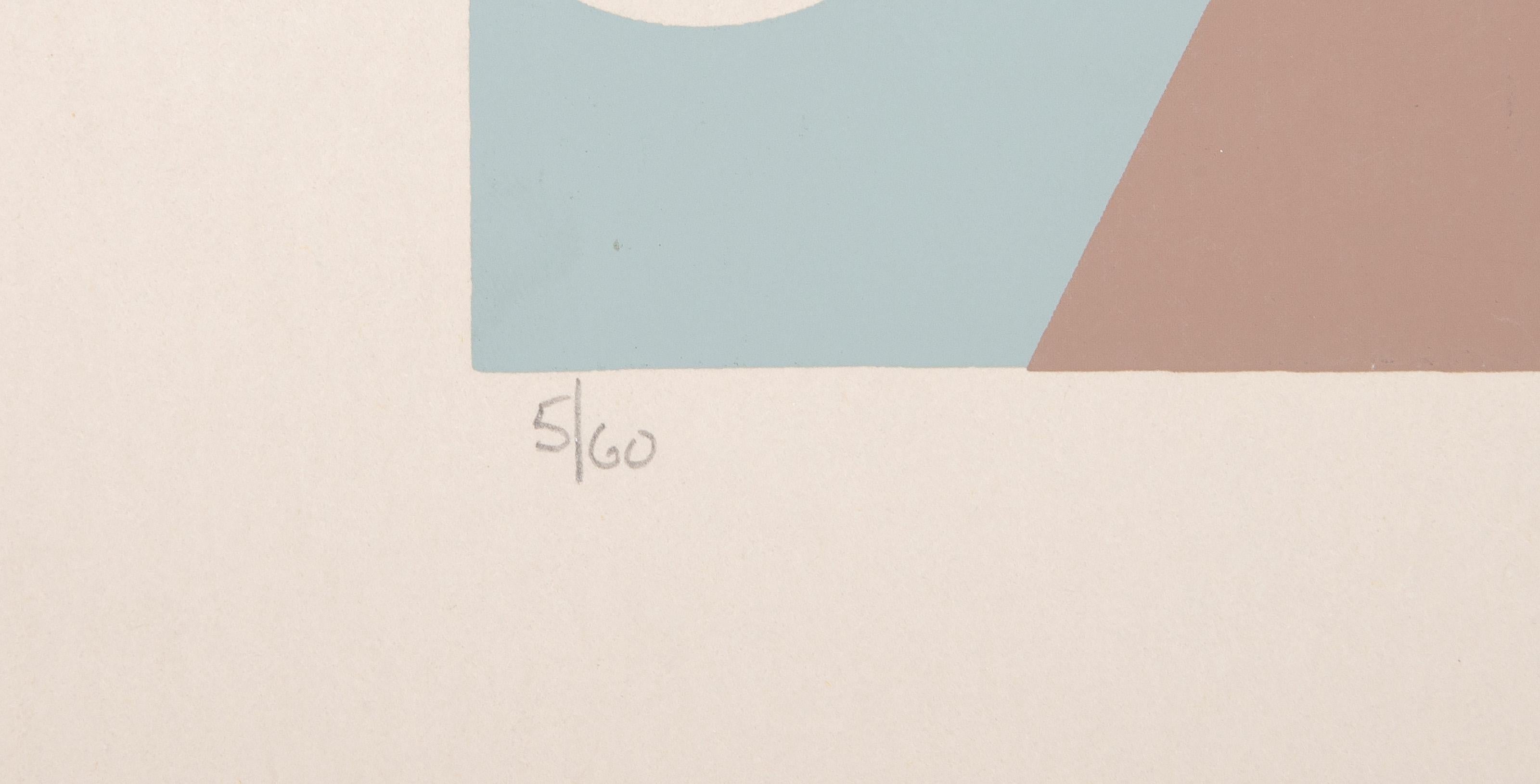 Gears V, Abstract Geometric Screenprint by Lee Adler For Sale 1