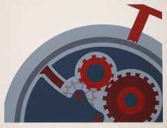 Pocket Watch I, Minimalist Screenprint by Lee Adler
