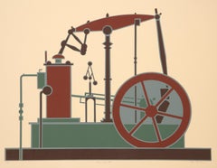 Steam Engine II, serigrafia minimalista di Lee Adler