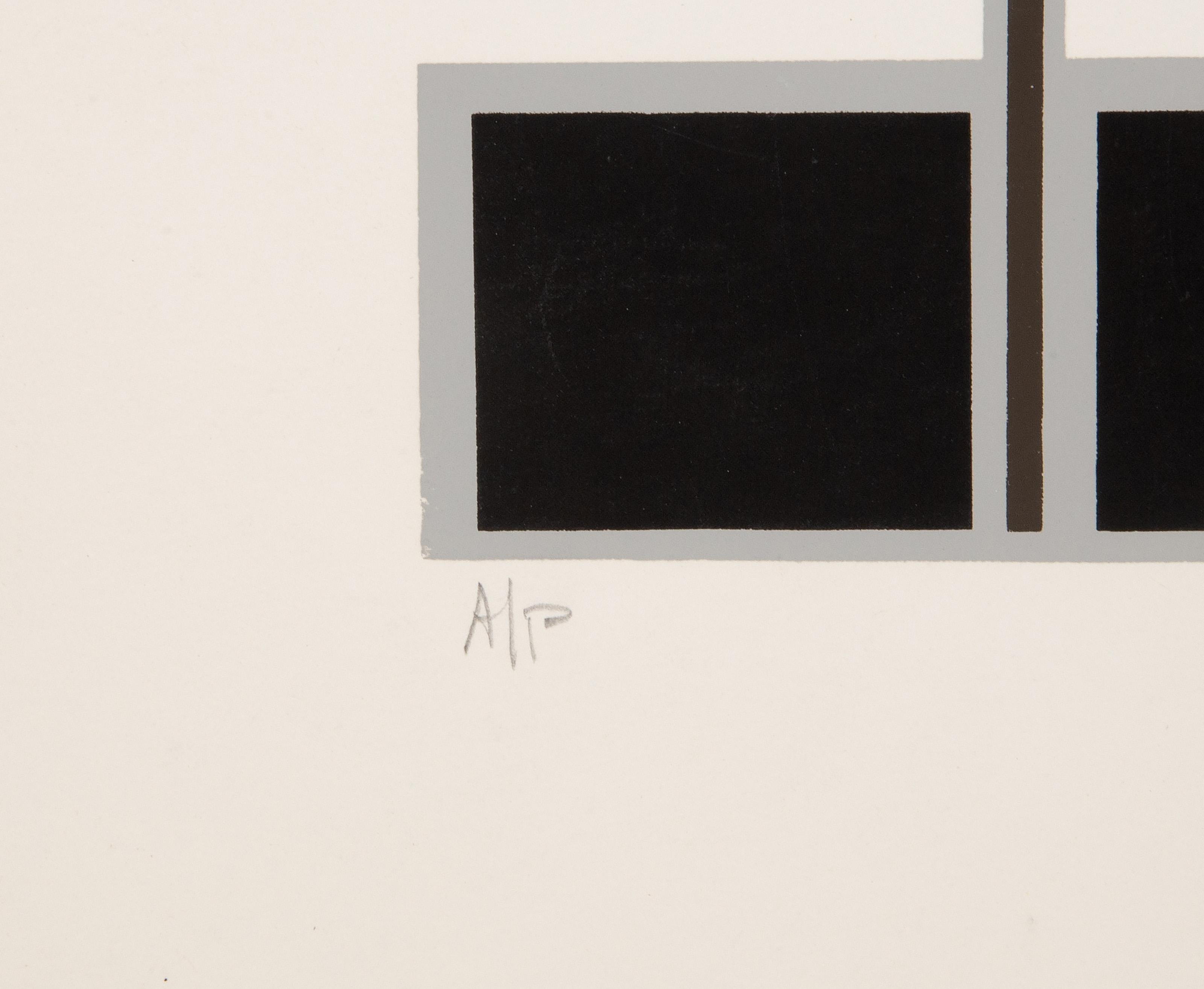 Steam Engine, Minimalist Screenprint by Lee Adler For Sale 1
