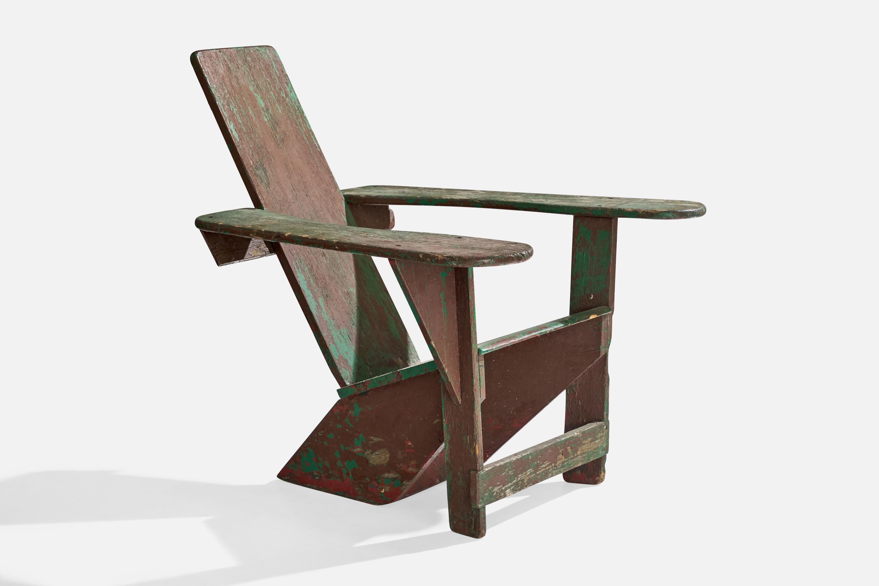 An early production painted wood 
