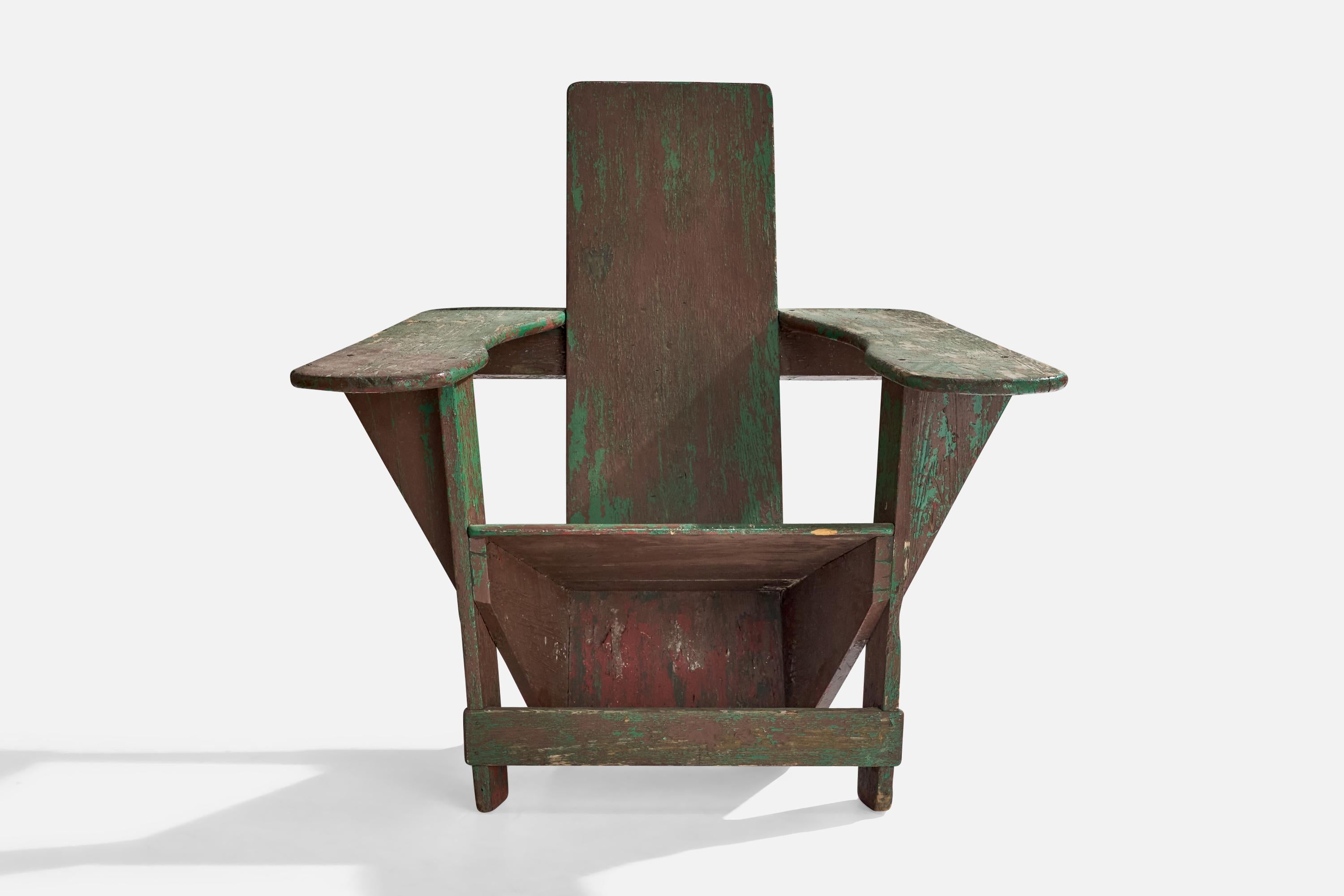 Arts and Crafts Lee and Bunnell, Westport Lounge Chair, Wood, USA, 1900s For Sale