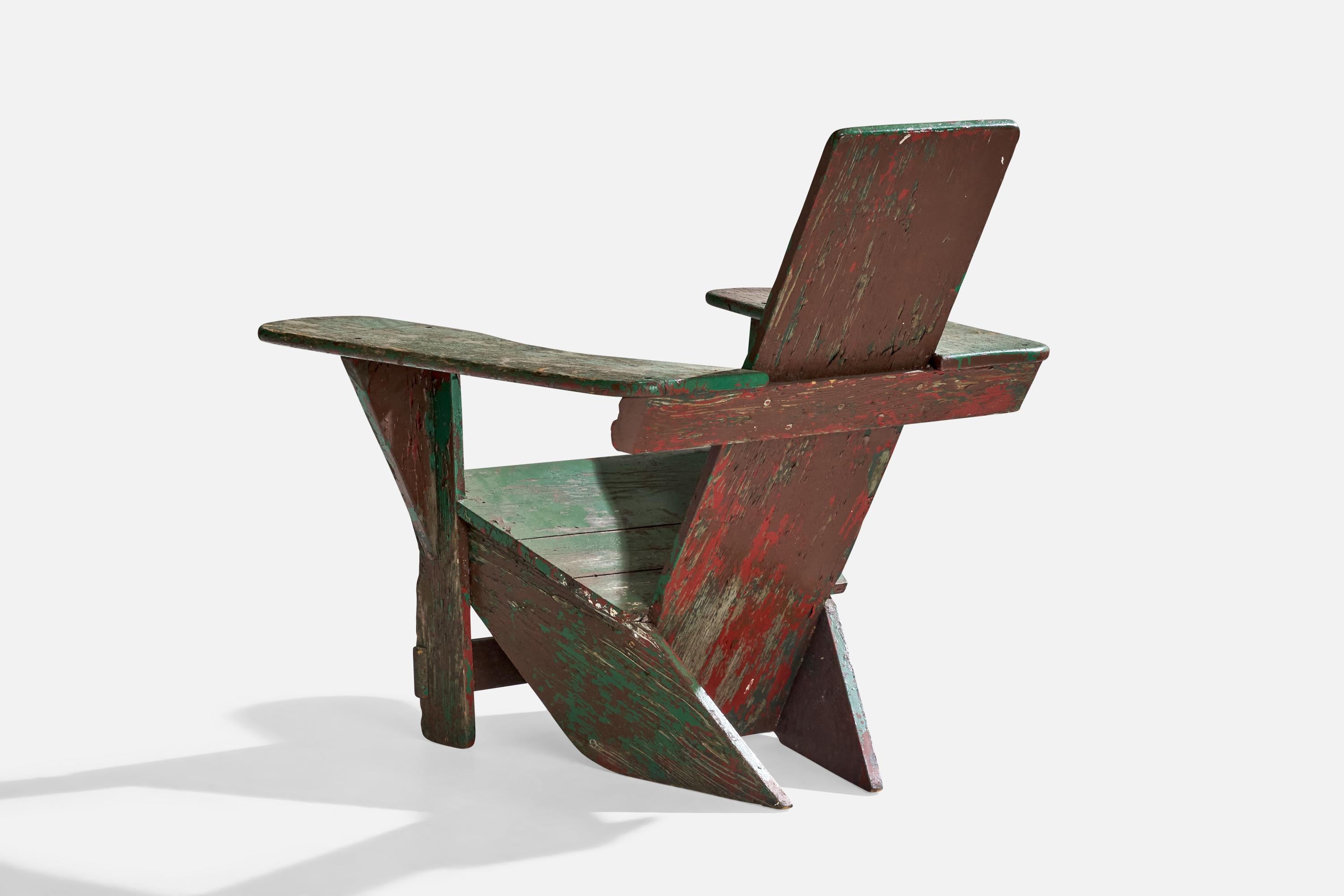 American Lee and Bunnell, Westport Lounge Chair, Wood, USA, 1900s For Sale