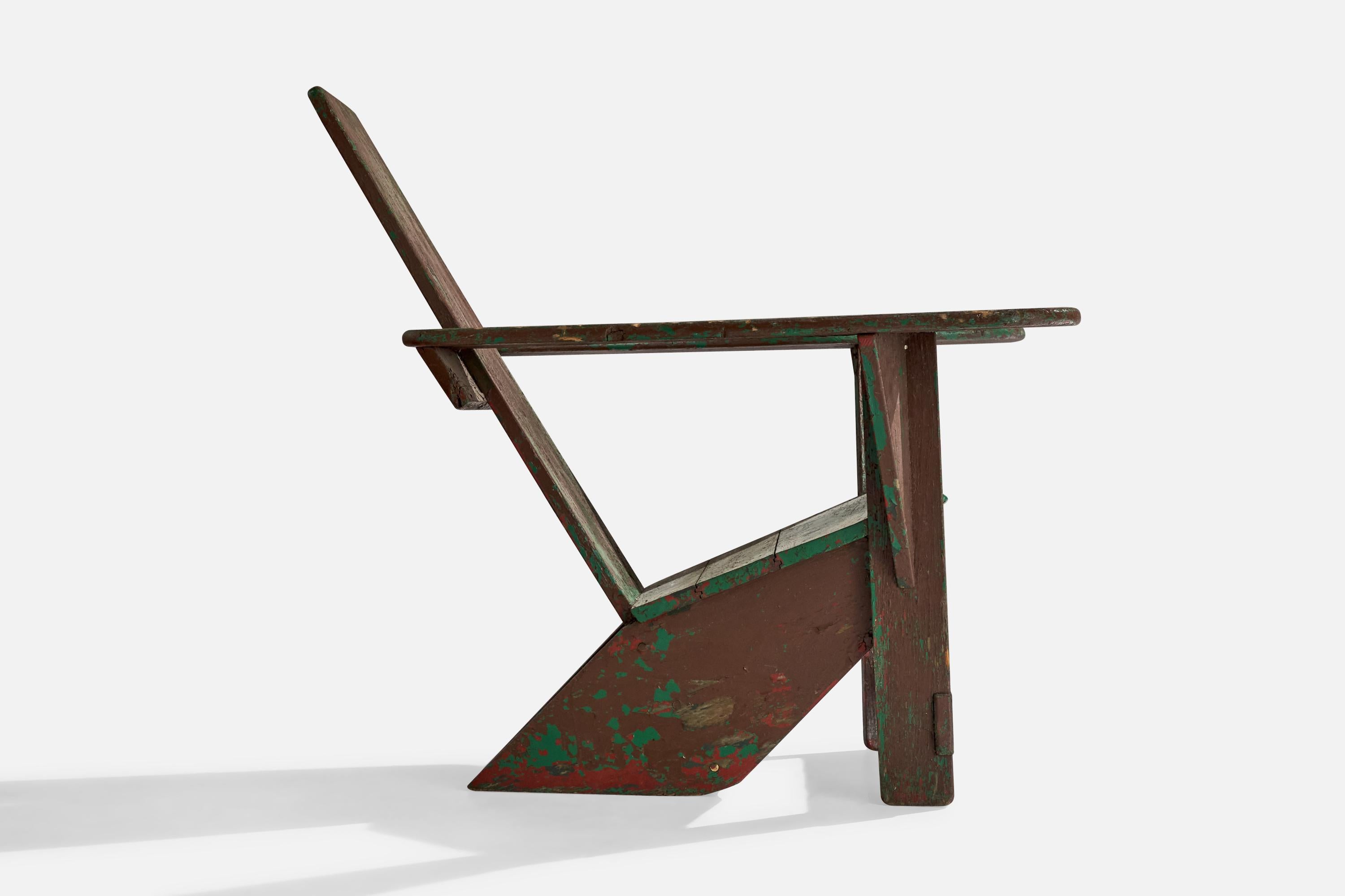 Early 20th Century Lee and Bunnell, Westport Lounge Chair, Wood, USA, 1900s For Sale