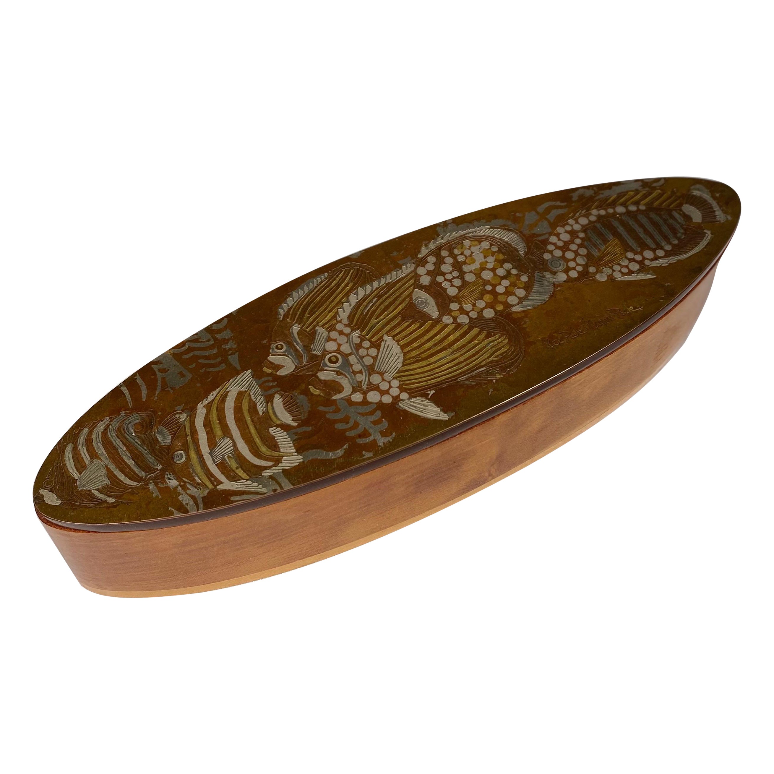 Lee Barnes & Naomi Peck lidded Jewelry Box