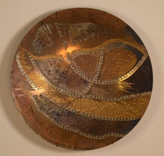 Lee Barnes Peck Abstract Bronze Etched Plate