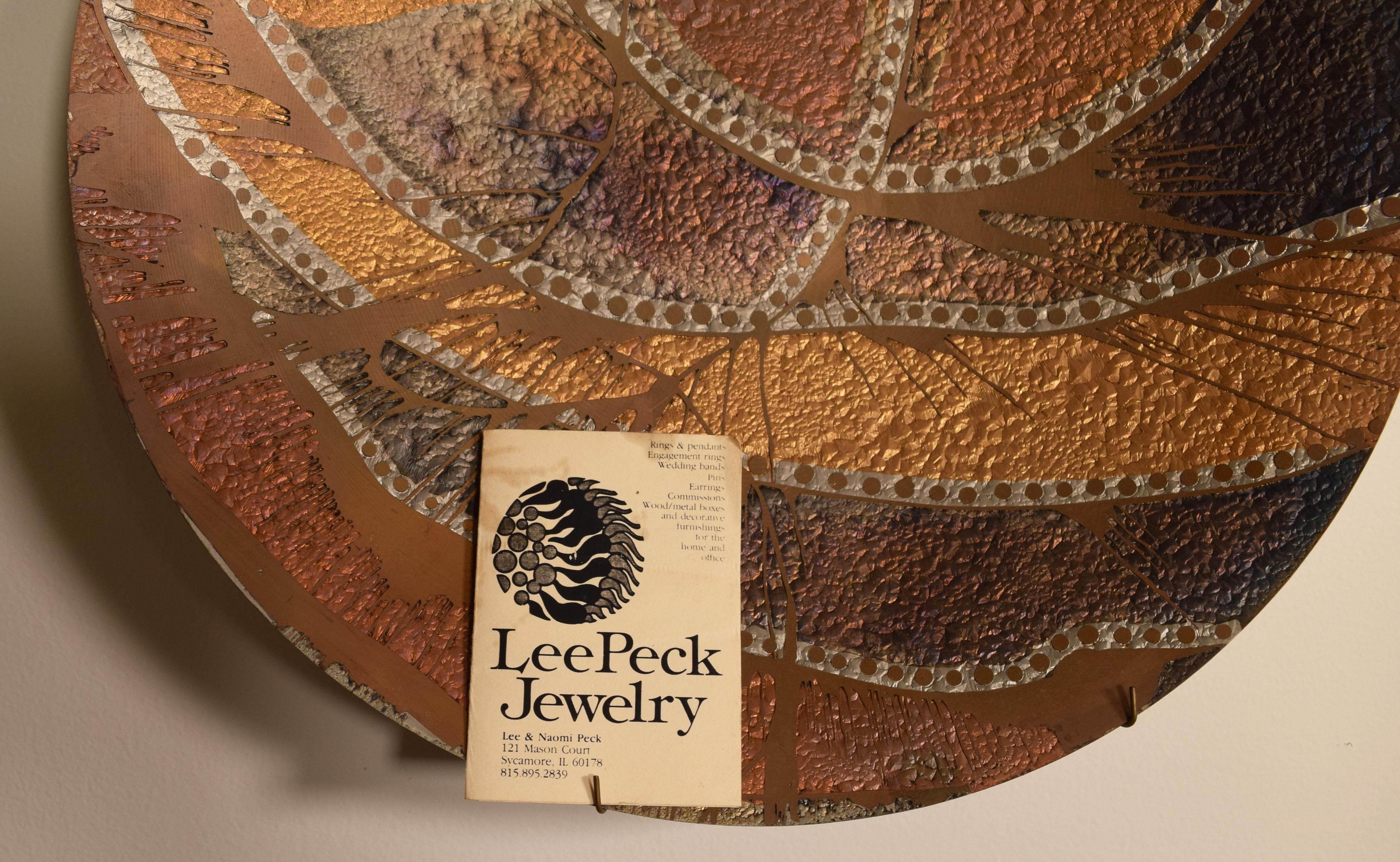 Lee Barnes Peck Abstract Bronze Etched Plate For Sale 1