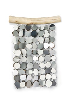 Chunky Tapestry: A Wall Hanging of Mirrors and Fallen Wood by Lee Borthwick