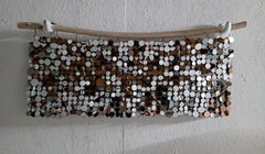 Landscape Mirror Tapestry 2: Sculptural Wall Hanging of Mirrors and Fallen Wood