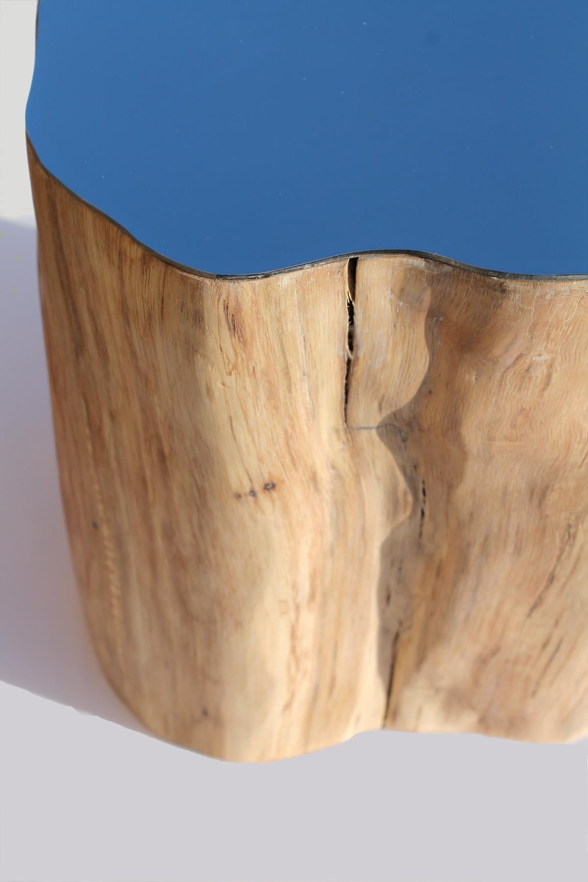 Mirrored Oak Log (10): Sculptural floor installation piece by Lee Borthwick 2