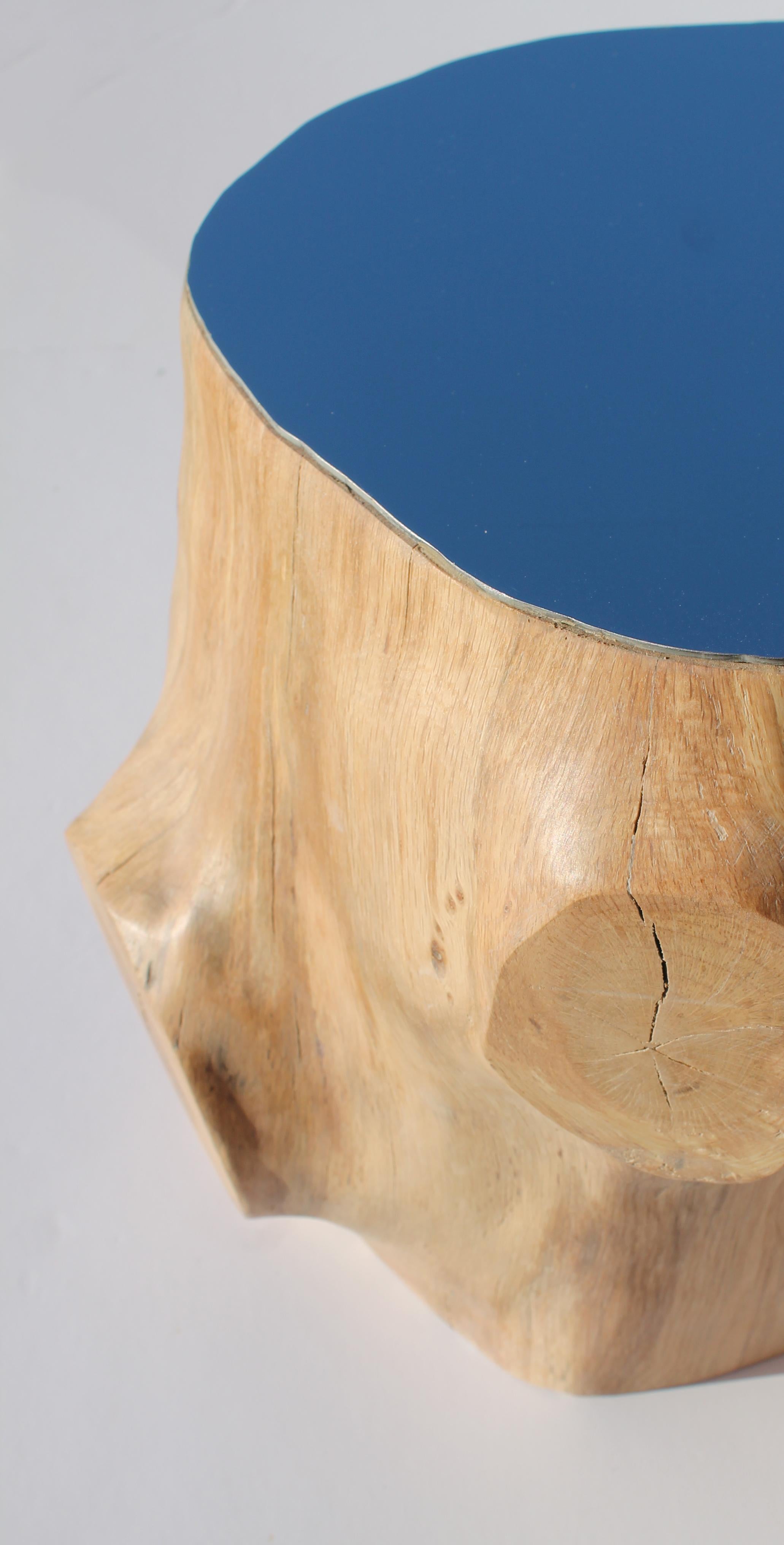 Mirrored Oak Log (9): Sculptural floor installation piece by Lee Borthwick 1