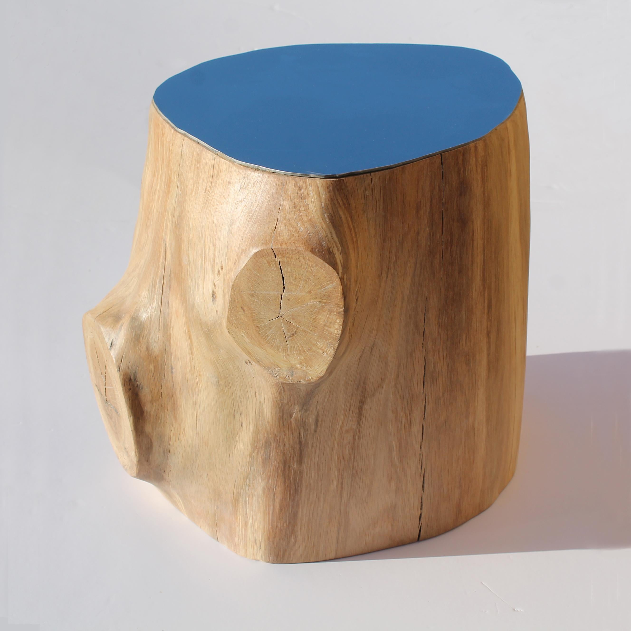 These sculptural floor pieces can be shown in small groups or individually.  Crafted from sustainably felled English Oak from the Titsey Estate in Surrey and polished stainless steel. The oak is finished with a hard wax oil and has been warm air