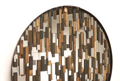 Whisky Hoop 4: A Wall Hanging of Mirror and Reclaimed Wood by Lee Borthwick